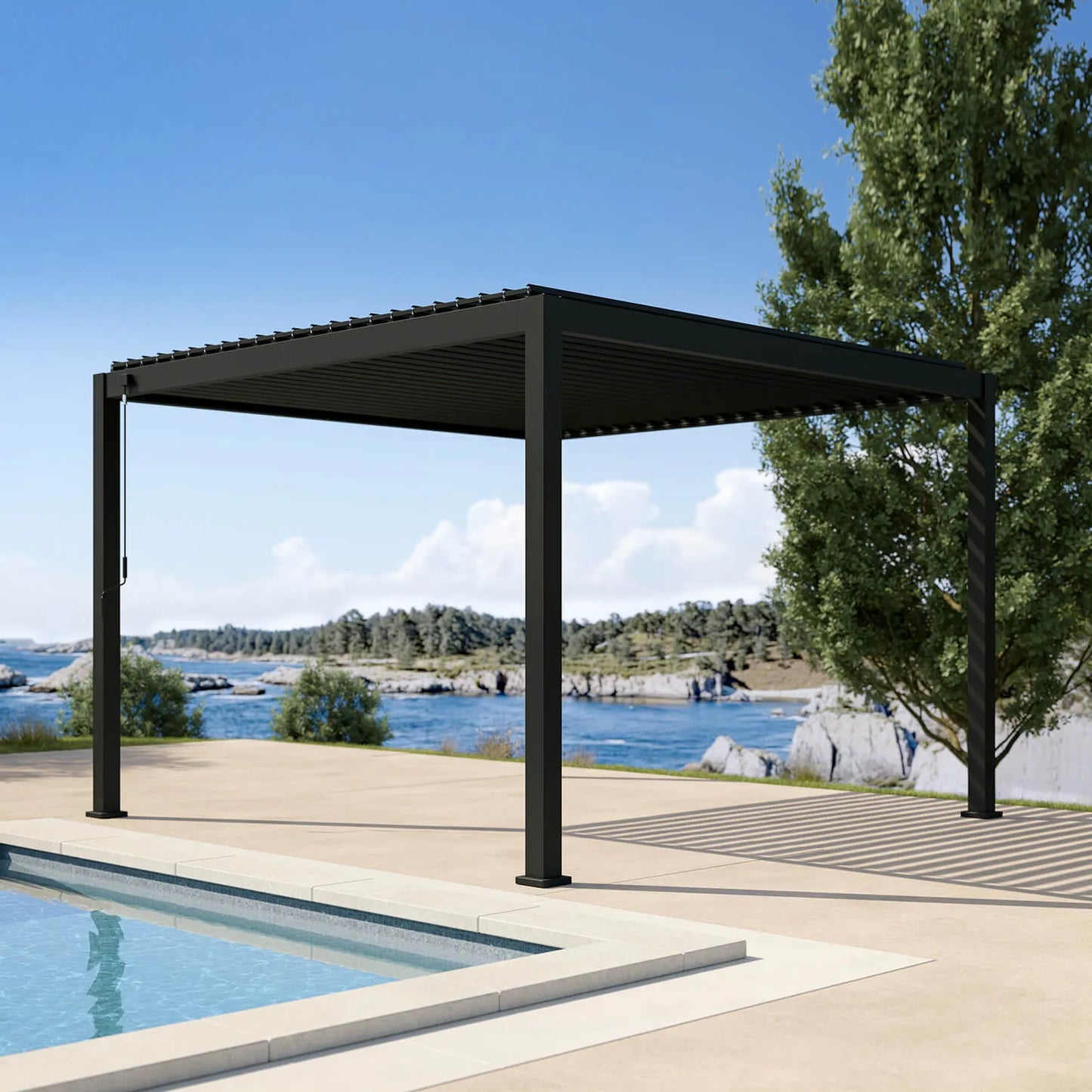 Mirador Infinite Pergola — 12'×12' | Charcoal