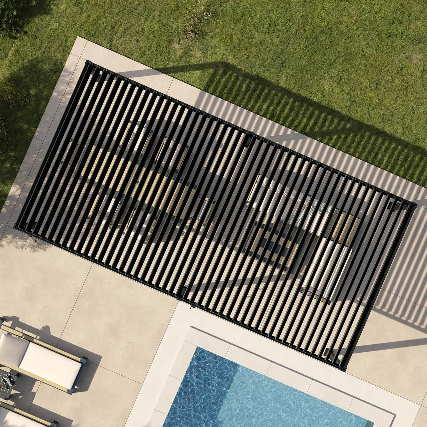 Mirador Infinite Pergola — 12'×24' | Charcoal