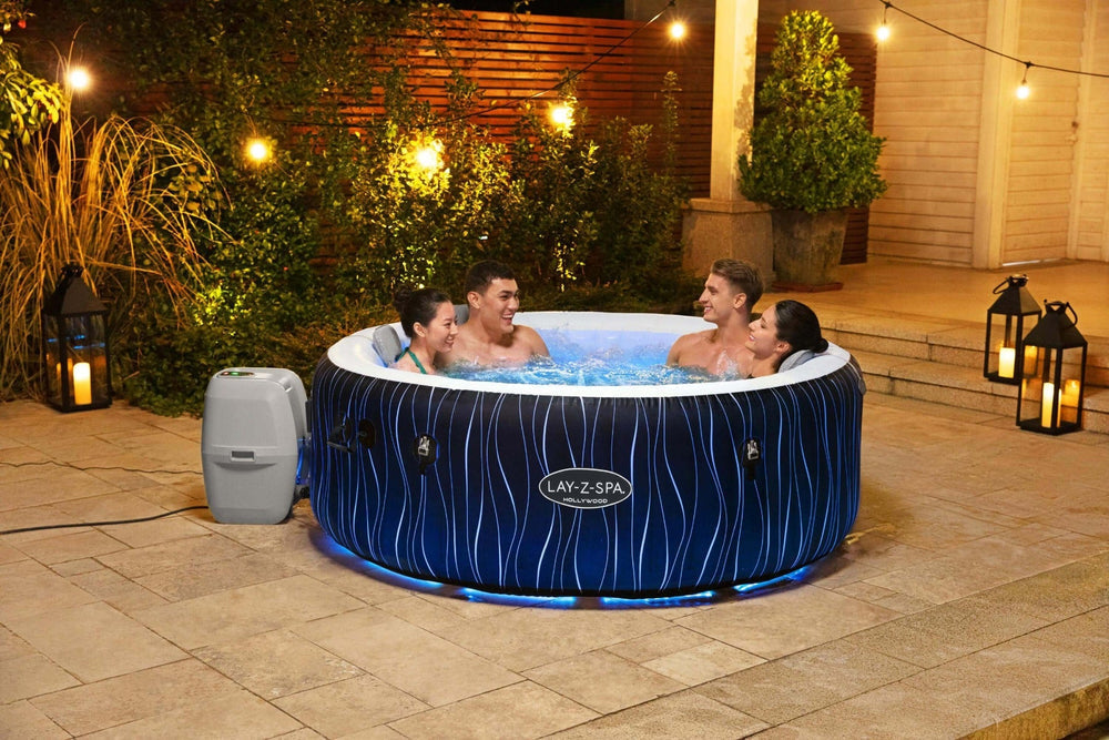 lay-Z-Spa Hollywood AirJet inflatable hot tub with LED lights