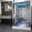 Insignia Platinum Chrome Framed Rectangular Twin Steam Shower Cabin 1400 x 900