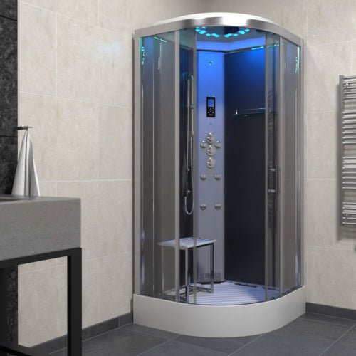 Insignia Platinum Steam Shower 1000x1000mm - Chrome Frame