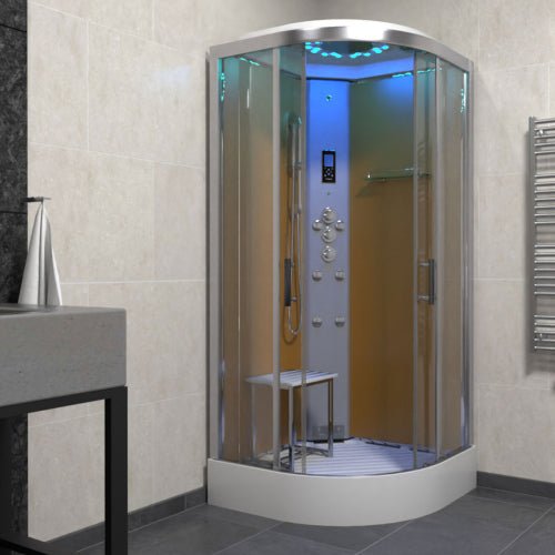 Insignia Platinum Steam Shower 1000x1000mm - Chrome Frame