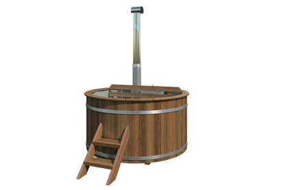 Barrel hot tub with internal wood burning heater – Ø 1.8m Heat Treated