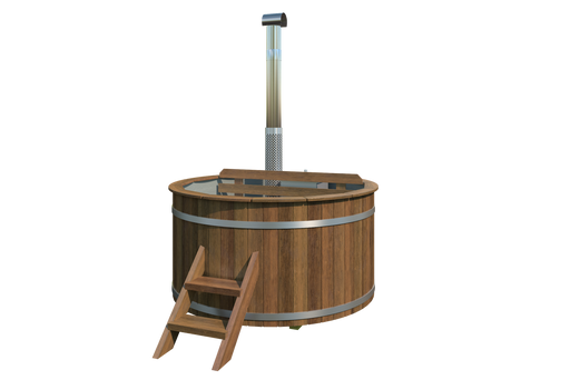 Barrel hot tub with internal wood burning heater – Ø 1.8m Heat Treated