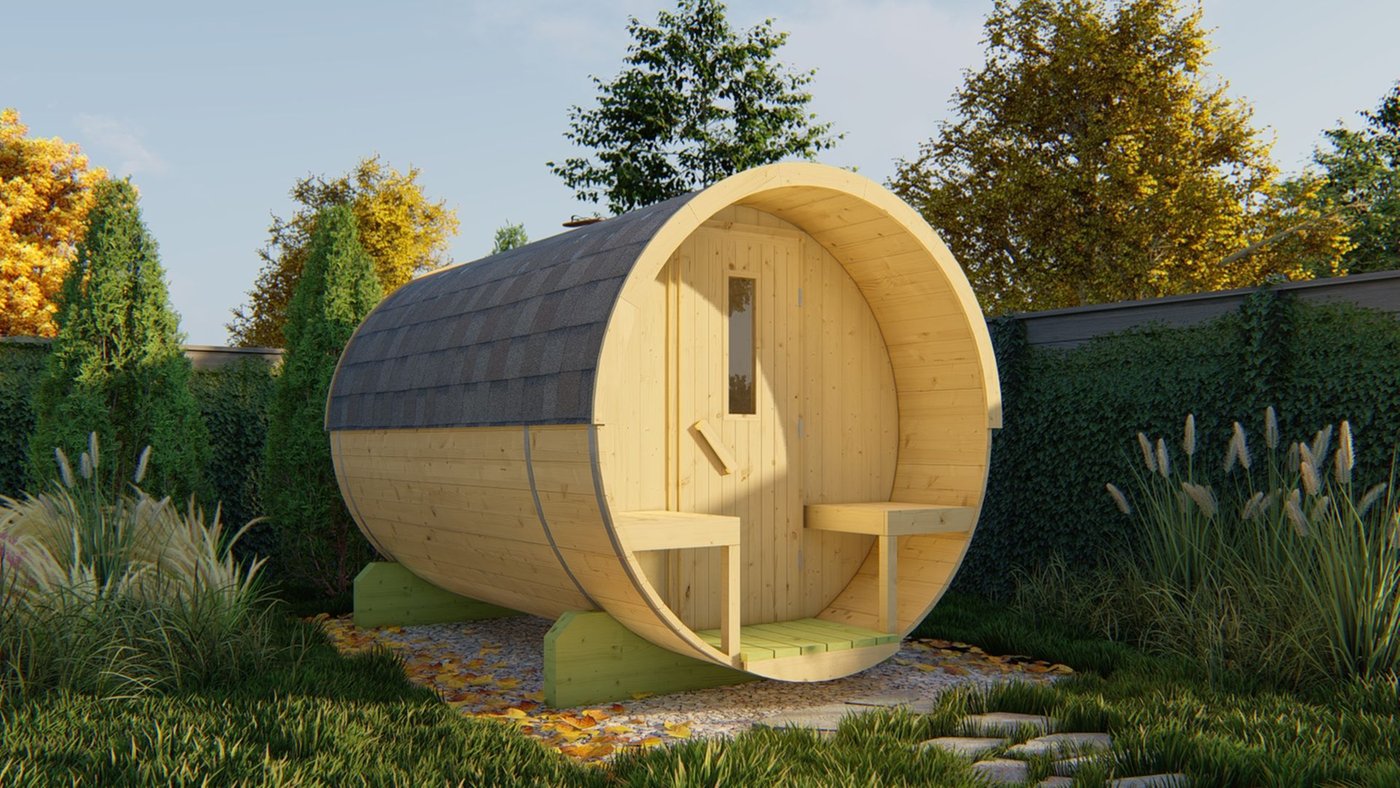 Kalle Sauna Barrel Ø2.05m x 3m