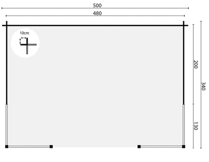 Konstantin Log Cabin Gazebo 5 x 3.4m