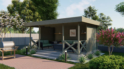 Konstantin Log Cabin Gazebo 5 x 3.4m