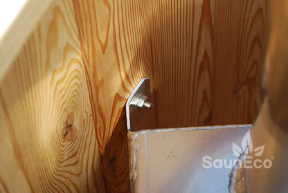 Wood fired hot tub + Siberian Larch + Ø 1.5 meters + for up to 3 people