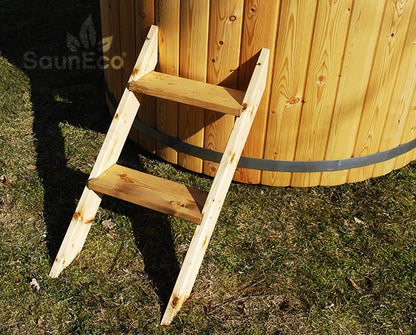 Wood fired hot tub + Siberian Larch + Ø 1.5 meters + for up to 3 people