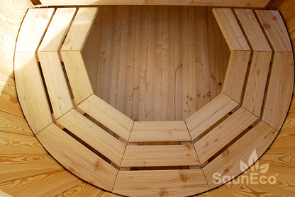 Wood fired hot tub + Siberian Larch + Ø 1.5 meters + for up to 3 people