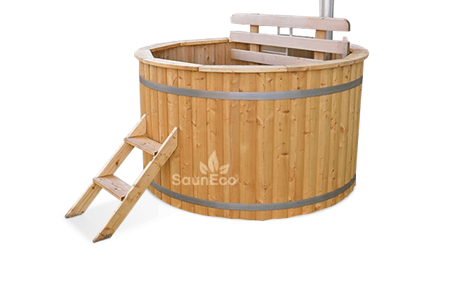 Barrel Saunas Family Larch Wood Spa Hot Tub 1.7m outdoor wood-fired spa