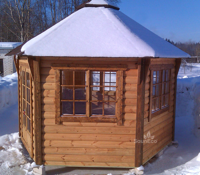 30ft² Spacious Wooden Gardenhouse + For 10 person + Equipped With A Large Grill