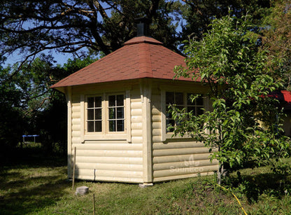30ft² Spacious Wooden Gardenhouse + For 10 person + Equipped With A Large Grill