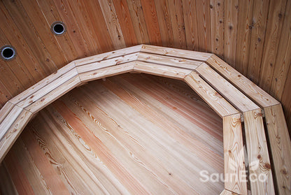 10-Person superior Ø 6.5ft Wooden Hot Tub Spa + Wood-fired External Stove