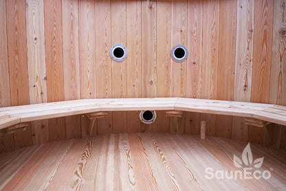 Barrel Saunas – Large Larch Wood Hot Tub (2m) for 10 | External Log-Fired Furnace