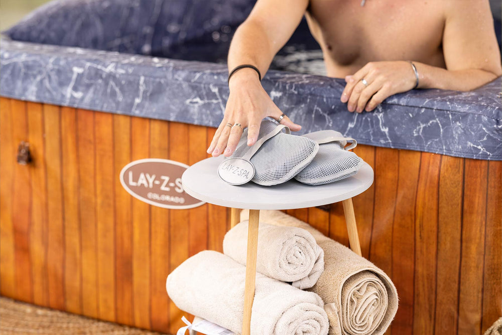 Lay-Z-Spa Colorado hot tub with comfortable pillows