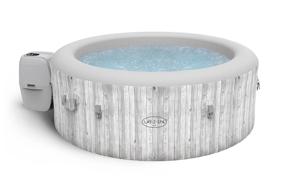 Ryny Fiji AirJet 6-person round inflatable hot tub family view