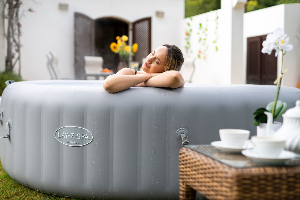 Ryny Grenada AirJet hot tub evening lifestyle scene