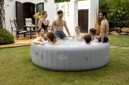 Ryny Grenada AirJet hot tub group of friends outdoors