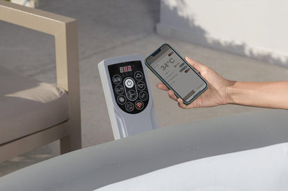 Ryny Grenada AirJet hot tub with flip-up control panel