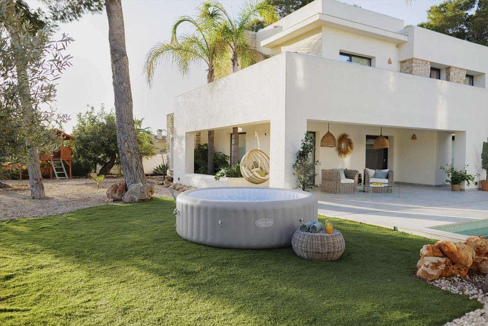 Ryny Grenada AirJet 8-person hot tub grey design close up