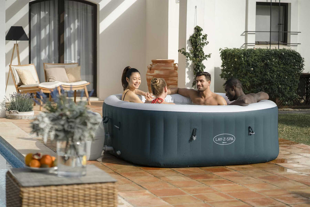 Ryny Ibiza AirJet inflatable hot tub square design close up