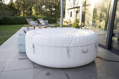 Lay-Z-Spa Paris hot tub with people relaxing