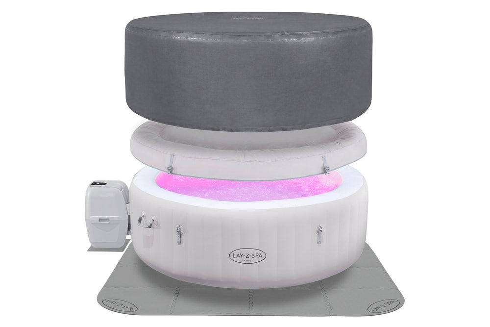 Lay-Z-Spa Paris Energy Saving Bundle with thermal cover and ground mat
