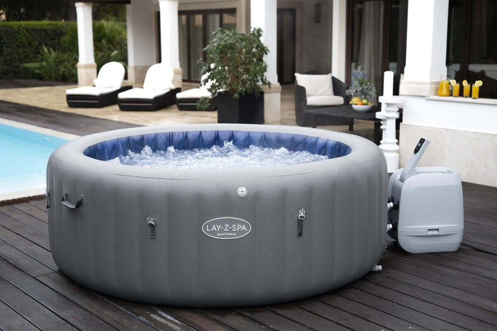 Lay-Z-Spa Santorini portable hot tub with 10 Hydrojets
