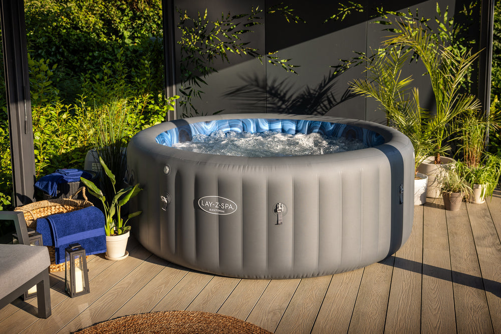 Lay-Z-Spa Santorini HydroJet Pro hot tub in grey