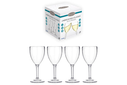 Lay-Z-Spa unbreakable plastic wine glasses set of 4