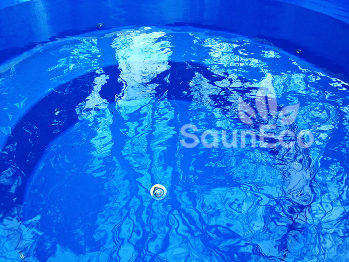 Log fired whirlpool + bubble jet system + Led + thermally modified wood + for 6 people + 2 meter (6.56 ft)