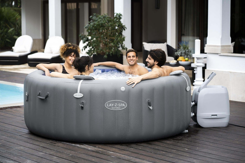 Lay-Z-Spa Santorini luxury inflatable hot tub with Hydrojets