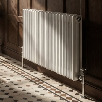 MaxHeat Evesham White Horizontal Traditional 3-Column Radiator