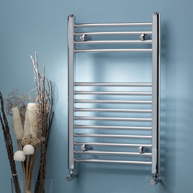 Prestige K-Rail Chrome Straight Heated Ladder Towel Rail