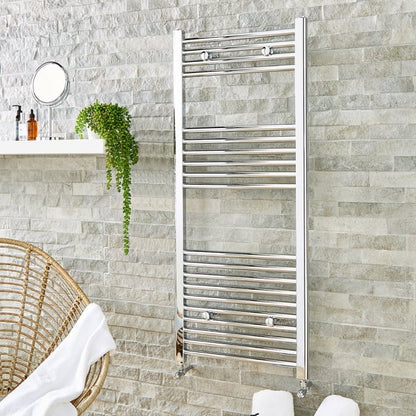Prestige K-Rail Chrome Straight Heated Ladder Towel Rail