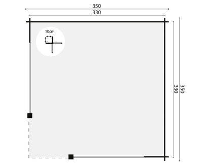 Mitch Log Cabin Gazebo 3.5 x 3.5m