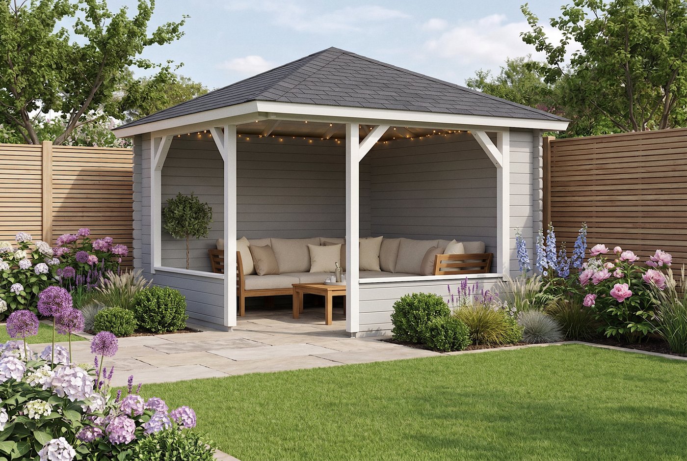 Mitch Log Cabin Gazebo 3.5 x 3.5m