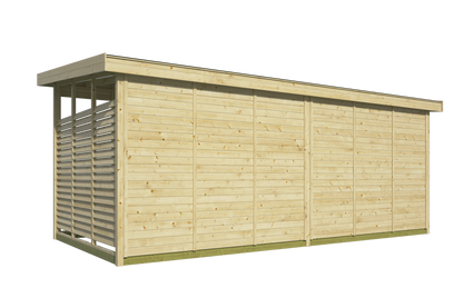 Kristina Wooden Gazebo with Slatted Walls 5.6 x 2.84m