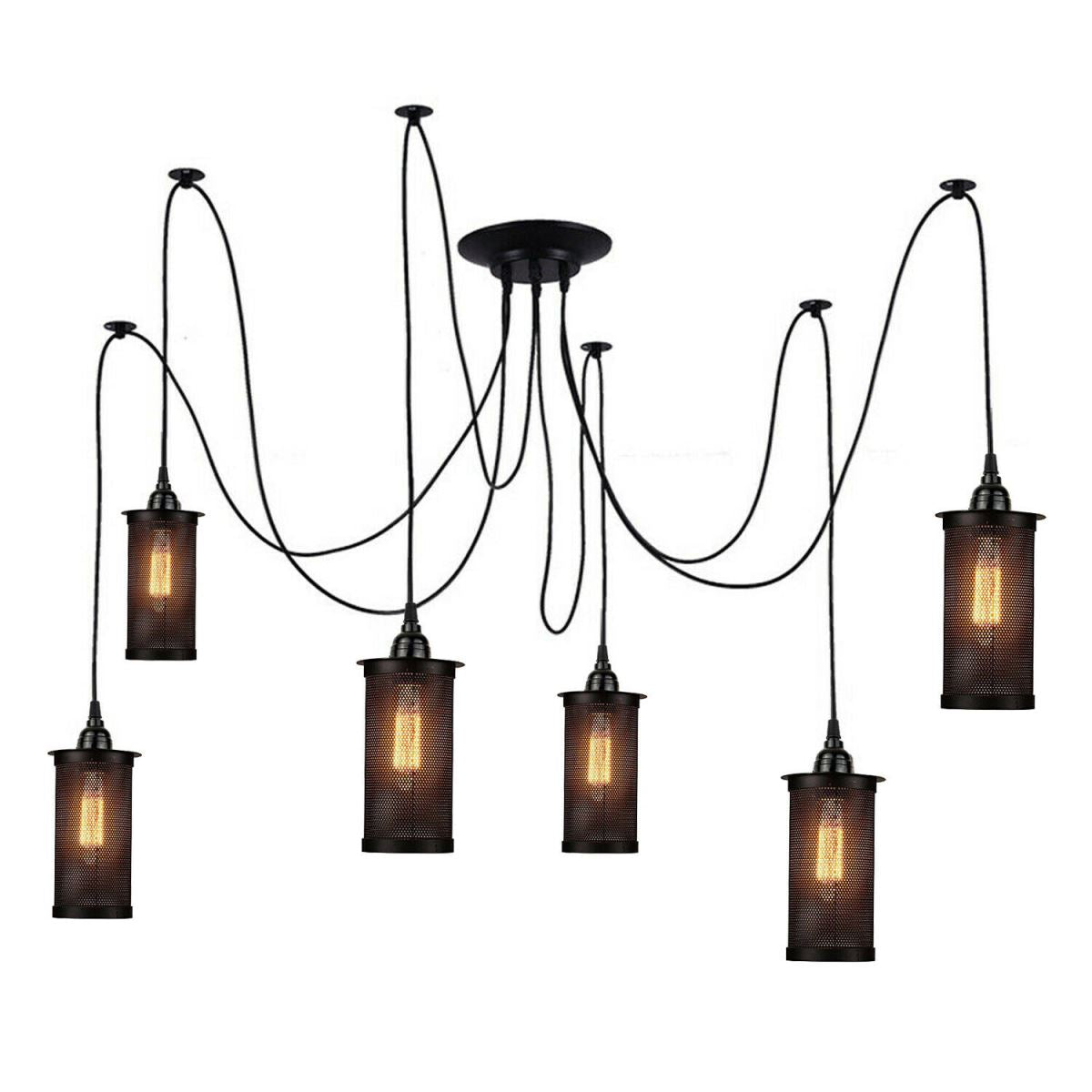 Modern Industrial Retro Ceiling Spider Light Fixture With E27 Holder ~2613