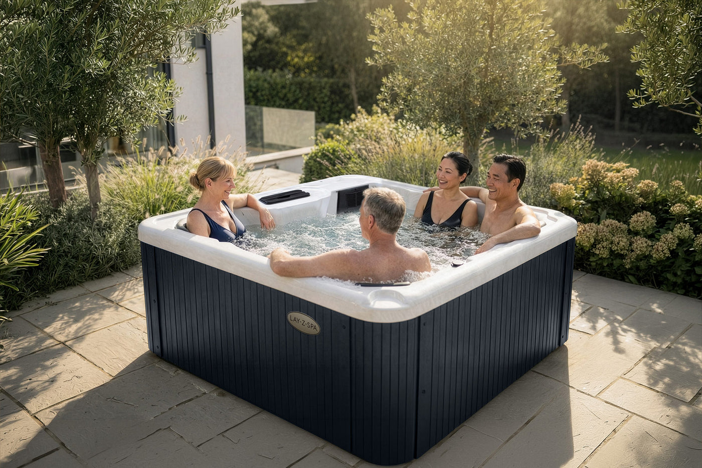 lay-Z-Spa Monte Carlo rigid hot tub lifestyle photo