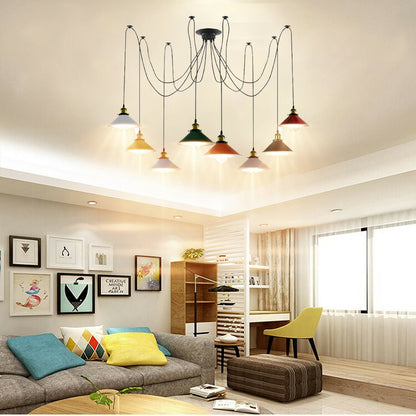 Industrial Spider Pendant Light 8-Way E27~3525