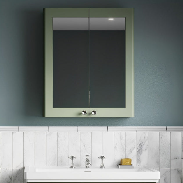 Classique 600mm 2-Door Mirrored Bathroom Cabinet