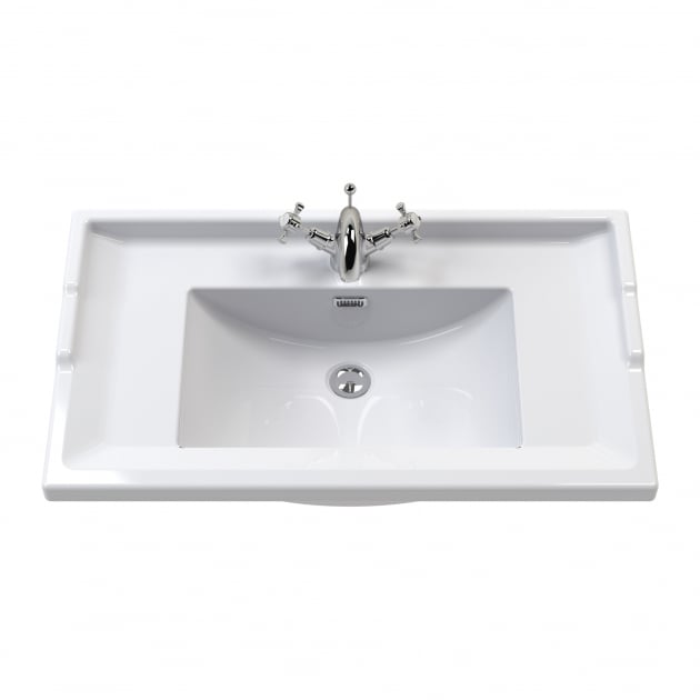 Classique 600mm 2-Door Floor Standing Vanity Unit with Ceramic Basin