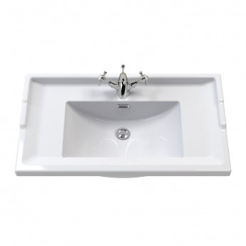 Classique 800mm 2-Door Floor Standing Vanity Unit with Ceramic Basin