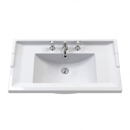 Classique 600mm 2-Door Floor Standing Vanity Unit with Ceramic Basin