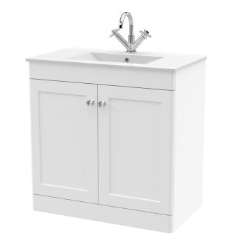 Classique 800mm 2-Door Floor Standing Vanity Unit with Ceramic Basin
