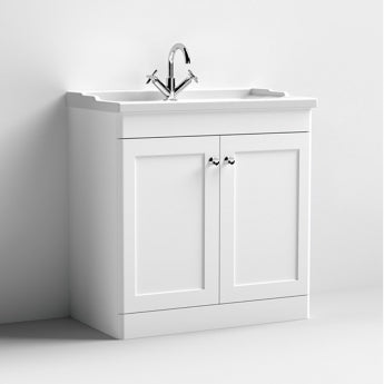 Classique 800mm 2-Door Floor Standing Vanity Unit with Ceramic Basin