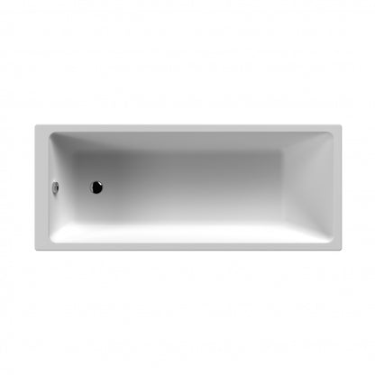 Nuie Thin-Edge Single Ended Rectangular Acrylic Bath