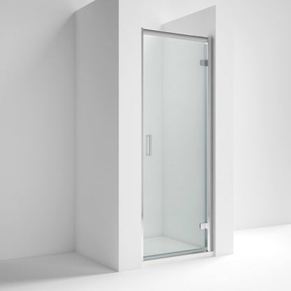 Rene Polished Chrome Hinged Shower Door - 6mm Glass